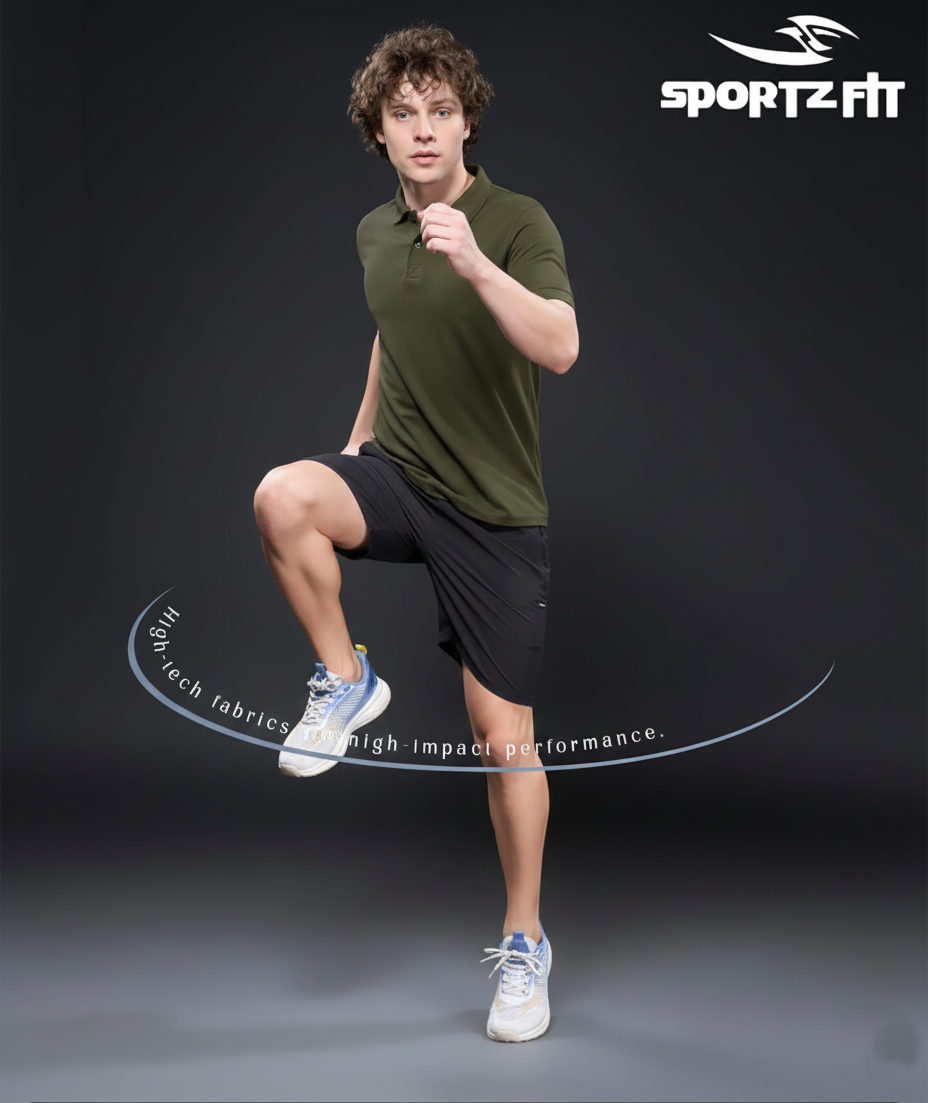 Men Collar Neck T-Shirt  | Olive Green | XL |  SBT01